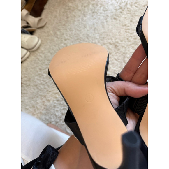 Women's Black Kitten Heel Sandals Size 7 - Picture 6 of 6